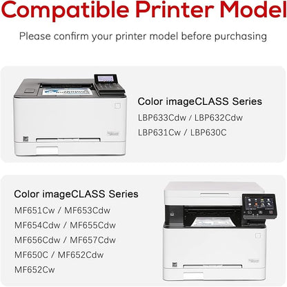 067H 067 Black Toner Cartridge Set Compatible for Canon 067H 067 Toner High Capacity Works for Color ImageClass MF656Cdw LBP632Cdw MF654Cdw MF653Cdw LBP633Cdw MF650C LBP630C Printer (2 Pack)