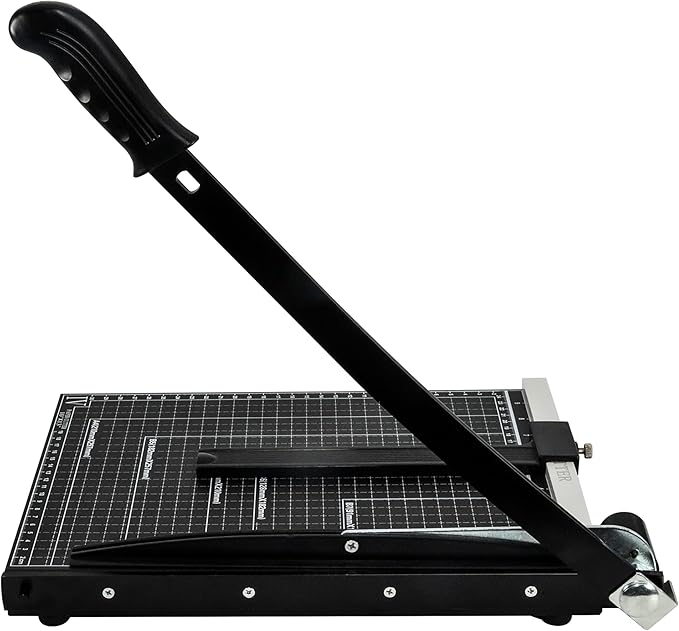Precision Paper Cutter for A4/B5/A5/B6/B7, 10x13 inches, 70GSM Capacity, Metal Base Black