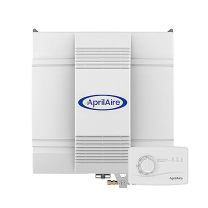 AprilAire 700M Whole-House Fan Powered Humidifier, Manual Control, Large Capacity, Up to 5,300 Sq. Ft., 18GPD, Gray