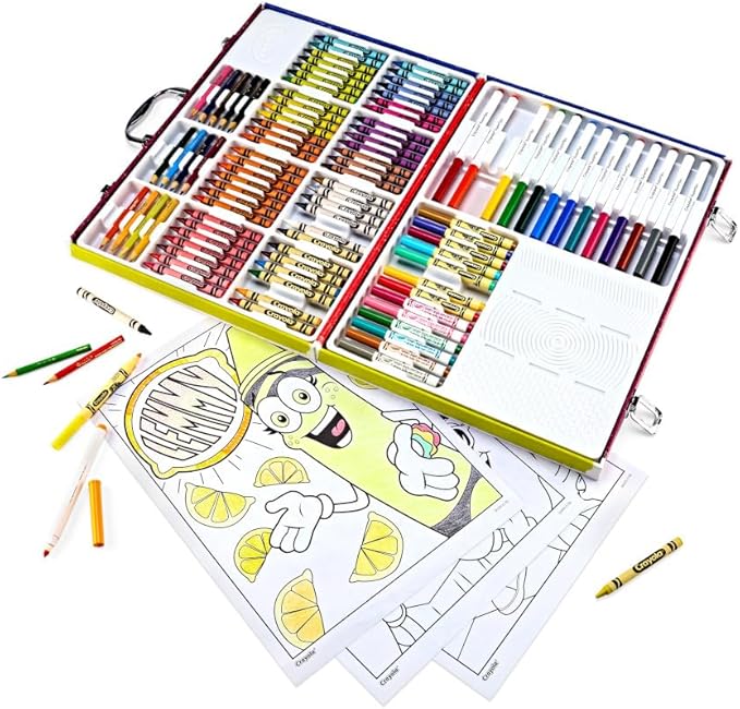 Crayola Limited Edition Coloring Set (115pcs), Kids Drawing Supplies Kit with Crayons, Markers & Colored Pencils, Birthday, Holiday & Christmas Gift for Kids, 5+