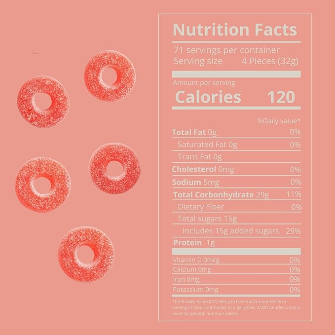 Kervan Candy Bebeto Watermelon Rings - Fruity, Soft, Sweet & Sour Gummy Candy Bulk for Kids, Gift Snacks and Parties - Watermelon Ring Gummies Big Party Size Bag (5 lbs)