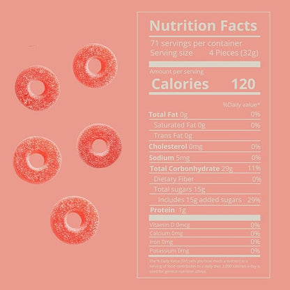 Kervan Candy Bebeto Watermelon Rings - Fruity, Soft, Sweet & Sour Gummy Candy Bulk for Kids, Gift Snacks and Parties - Watermelon Ring Gummies Big Party Size Bag (5 lbs)