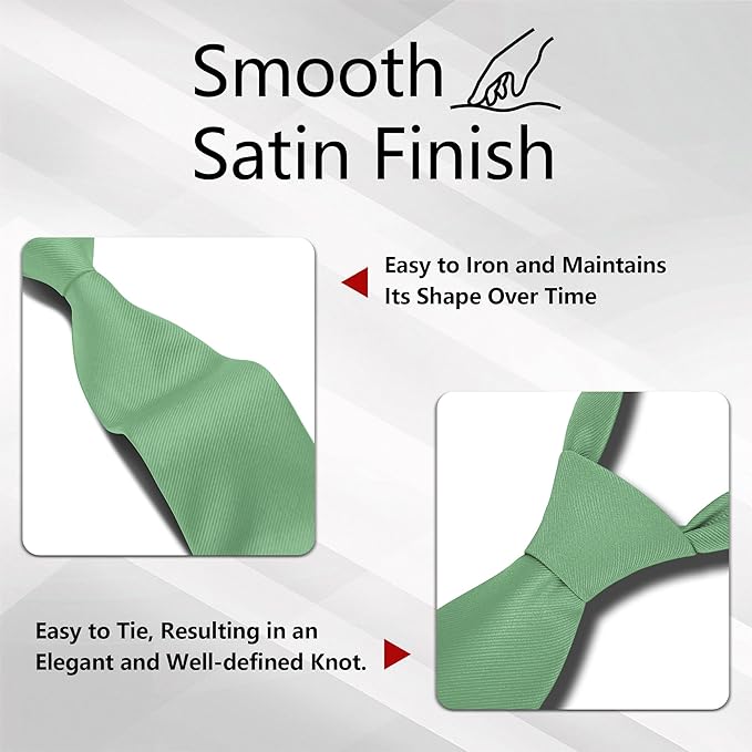 Fineknot Black Ties for Men, Formal Neckties for Men, Solid Color Mens Ties for Business, Wedding, Party, Mens Neck Tie