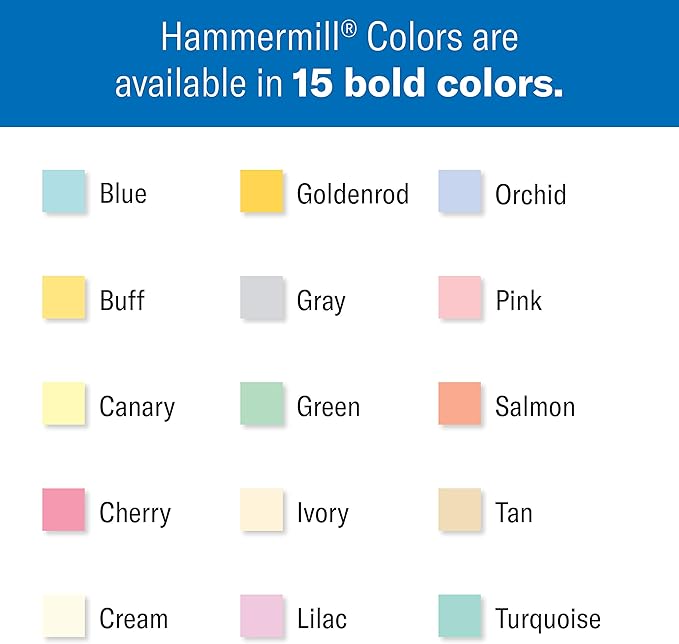 Hammermill Colored Paper, 20 lb Orchid Printer Paper, 11 x 17-1 Ream (500 Sheets) - Made in the USA, Pastel Paper, 103804R