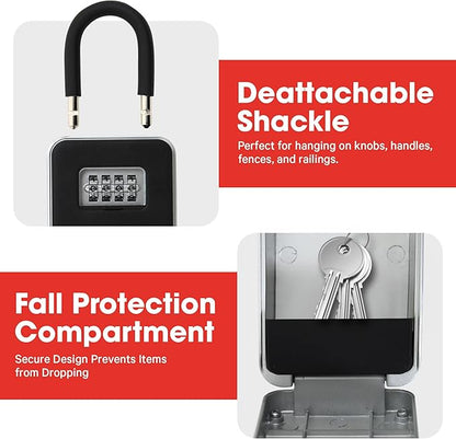 Key Lock Box, Secure lock box for keys with code for Indoor and Outdoor Use, Ideal for Home, Office or Rentals, Perfect for Homeowners and Businesses Looking for a Secure Storage Solution