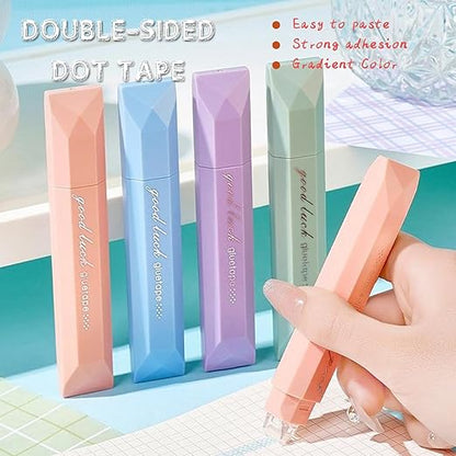 Double Sided Tape Pens, 2025 New Dual-Sided Adhesive Glue Runner, Double Sided Tape Roller, Pen Style Dispenser for Scrapbooking, Gift Wrapping, Photo Mounting, Office & Craft Projects