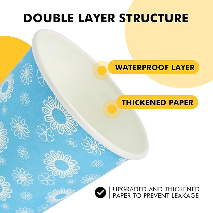 RACETOP [300 Pack] Paper Cups 3 oz, Bathroom Cups 3 oz, Disposable Bathroom Paper Cups, Small Mouthwash Cups, Ideal for Party, Travel, Events