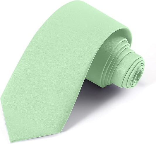 Black Ties For Men Solid Pure Color Formal Neckties 3.15" (8CM) Men's Tie for Business and Wedding with Gift Box