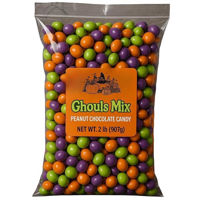 MM's Ghoul's Mix Halloween Candy, Peanut Chocolate, 2 Pounds Bulk