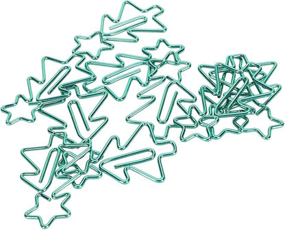 Tree Shape Paper Clips, 100pcs Cute Paperclips, Decorative Non Slip Bookmark Paperclips for School Home, Electroplating Process for Lasting Use, Includes Storage Box