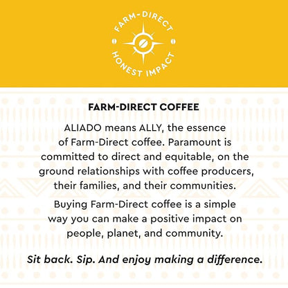 Paramount Roasters Aliado Farm-Direct Finca LaFortaleza 12oz Whole Bean Coffee, Single Origin from Chiapas, Mexico – Smooth Medium Roast, 100% Arabica