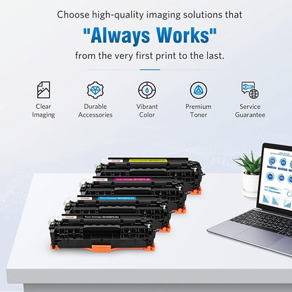 Compatible Toner Cartridge Replacement for HP 507X 507A CE400A CE400X CE401X CE402X CE403X use for HP Laserjet Enterprise M570dn M551dn M551n M575dn M551xh M570dw Printer (KCMY, 4-Pack)