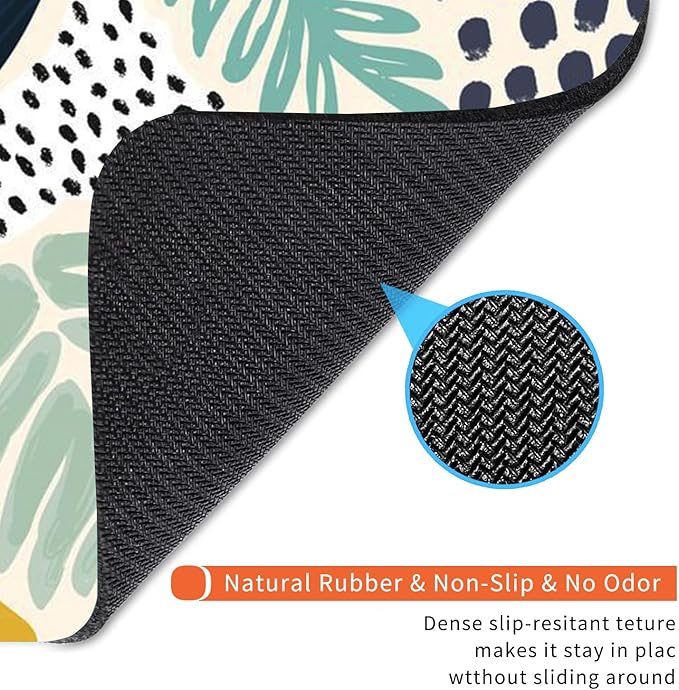 Square Mouse Pad Tropical Plants, Personalized Premium-Textured Custom Mouse Mat Design, Washable Mousepad Cloth, Non-Slip Rubber Base Computer Mouse Pads for Wireless Mouse
