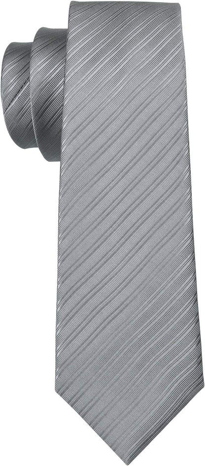 Barry.Wang Tie Sets for Men Silk Solid Necktie Stain Ties Handkerchief Pocket Square Cufflinks Wedding Business Dyed