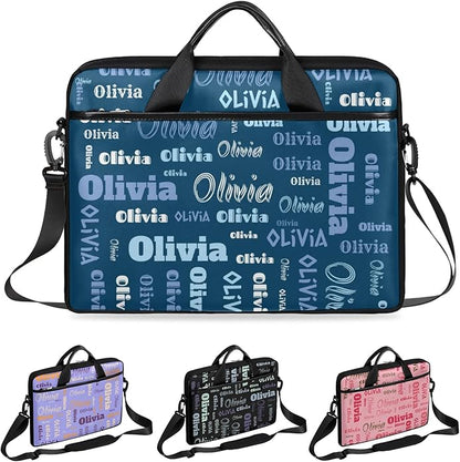 Custom-Laptop-Bag 15 Inch with Name Photo Personalized-Computer-Shoulder-Case Briefcases for Women Men Business