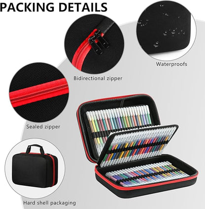 144 Colored Gel Pens, Glitter Neon Metallic Pastel Morandi Pens with Carrying Case with 150% More Ink for Adults Coloring Books Drawing Doodling Crafts Scrapbooks Bullet Journaling