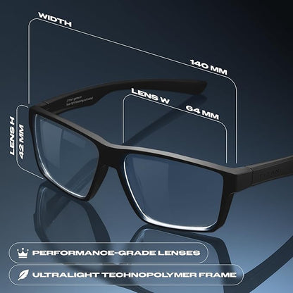 Titan Gaming Glasses, Anti Blue Light Glasses Men, UV400 Protection Blue Light Blocking Glasses for Computer Eye Strain