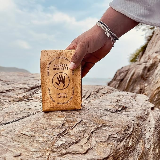 The Younger Brothers Trading Co. Kogi Coffee | Indigenous Wild Grown Whole Bean | Ethically Sourced Single Origin Colombian Coffee | Kogi Sauna Family Medium Roast, 12 Ounce (Pack of 1)