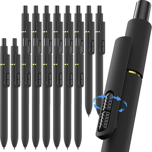 Fidget Gel Pens 16 Pack - 0.7mm Fine Point Black Ink, Smooth Writing Pens, Quick-Dry Black Ink for Journaling, School & Office Supplies, Long Lasting Aesthetic Pens, Gift for Man (16 Count)