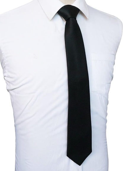 JEMYGINS Solid Color Tie Mens Necktie for Business and Wedding