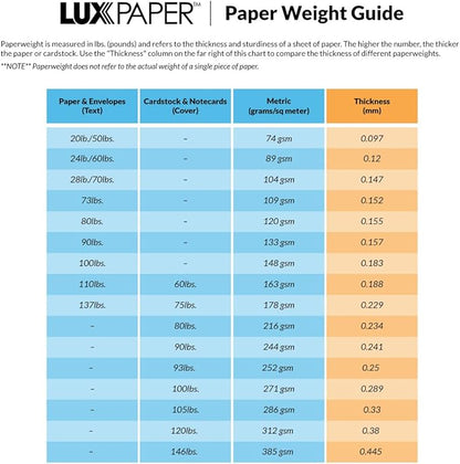 LUXPaper 8.5" x 14" Paper | Legal Size | White Linen | 80lb. Text | 50 Qty