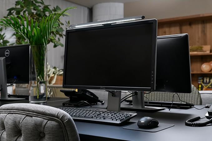 PaletteLife EXZ-1500MS LED Monitor Light Bar EXARM Zeta, USB-C Powered, Anti-Glare Lighting, RGB Gaming Light, Metalic Silver