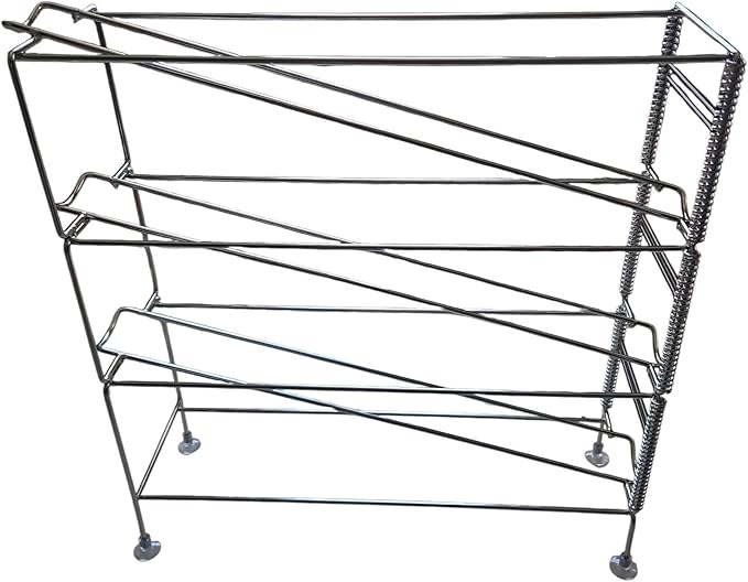 Rattleware 3-Tier Cup Dispenser, Adjustable, Angled, Metal Wire Basket Rack Organizer