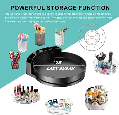 Bright Zoom Lighting for Computer, Adjustable Desk Lighting for Video Callst,55W Dimmable Full Screen Ring Light,with Rotating Storage Box,Pen Holder Stand,Phone Holder and Controller (Black, 10.5)