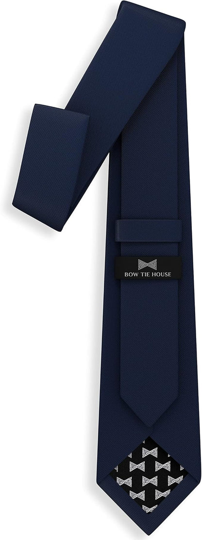 Men's Oxford Matt Neckties Solid Color for Adults Tuxedo Classic Design, by Bow Tie Hosue