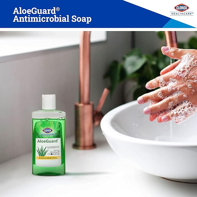 CLOROX Healthcare AloeGuard Antimicrobial Mini Hand Soap for Healthcare Professionals - Liquid Hand Wash for Everyday Use with Aloe Vera to Soothe & Moisturize Hands, 4 Fl Oz