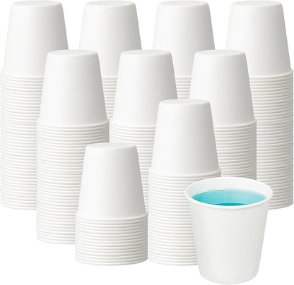 RACETOP [3 oz 500 pack] Disposable Paper Bathroom Cups, Small Coffee Cups, Mouthwash Cups, Bath Paper Cups Ideal for Bathroom, Mouthwash (3oz 500count) (500)