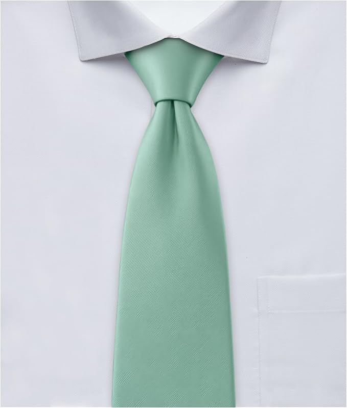 Jacob Alexander Solid Color Mens Tie - Soft-lined Necktie - Timeless Formal Look for Weddings and Business - (Regular Size)