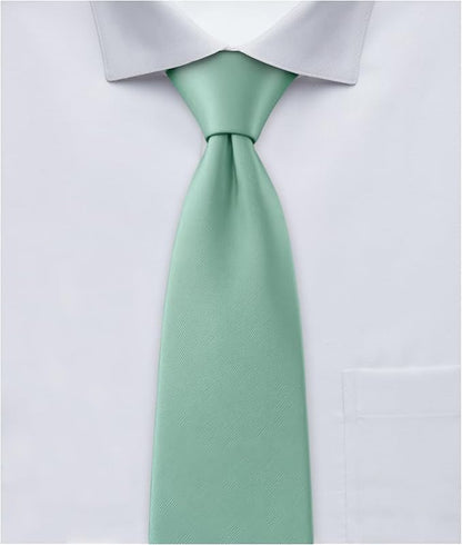 Jacob Alexander Solid Color Mens Tie - Soft-lined Necktie - Timeless Formal Look for Weddings and Business - (Regular Size)