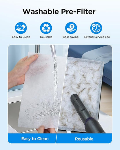 Air Purifiers for Home Extra Large Room Up to 2800 Ft²,MOOKA Double-Sided HEPA Air Purifier with Washable Filters,PM2.5 Air Quality Sensor,20dB Air Cleaner for Bedroom Pet Hair Odors Pollen