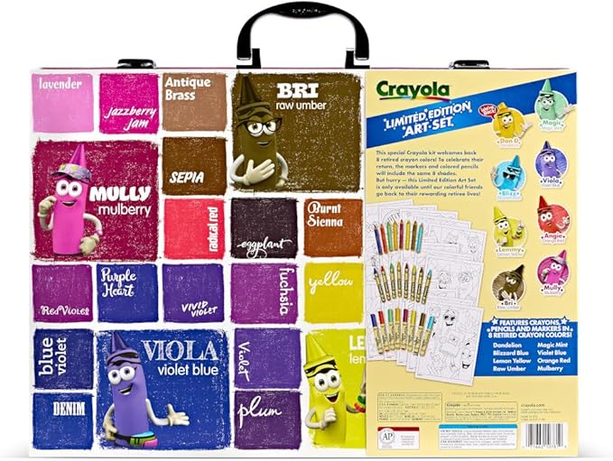 Crayola Limited Edition Coloring Set (115pcs), Kids Drawing Supplies Kit with Crayons, Markers & Colored Pencils, Birthday, Holiday & Christmas Gift for Kids, 5+