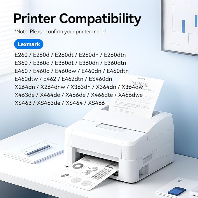 E260X22G Imaging Unit (Not Toner) High Yield Replacement for Lexmark E260X22G Drum Unit Compatible with E260 E360 E460 E462 E260d E260dn E260dt E260dtn E360d E360dn E460d E460dw E462dtn Laser Printer