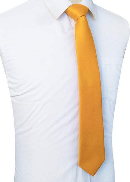 JEMYGINS Solid Color Tie Mens Necktie for Business and Wedding