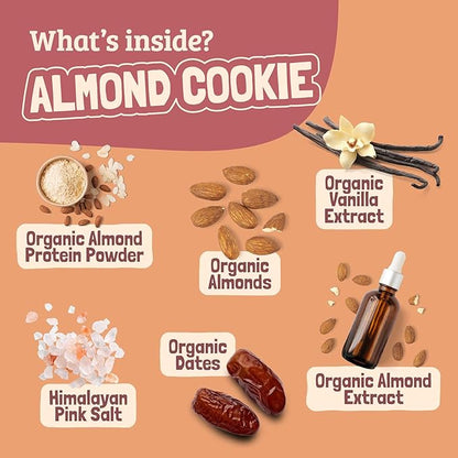 Skout Organic Almond Cookie Kids Snack Bars (18 Pack) | Organic Kids Snack Bars | School Snacks & Lunch Snacks | No Refined Sugar | Vegan & Paleo | Gluten, Dairy, and Grain Free