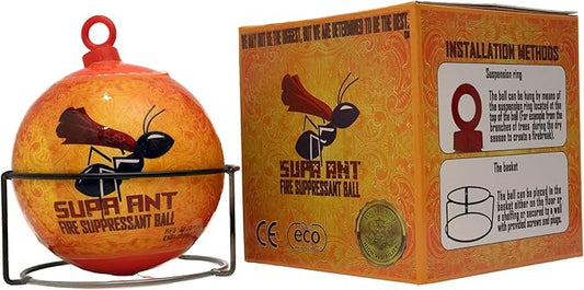Supa Ant Fire Safety Ball as Fire Blanket for Home and Kitchen – Fire Protection Device for House, Office, Garage, Car