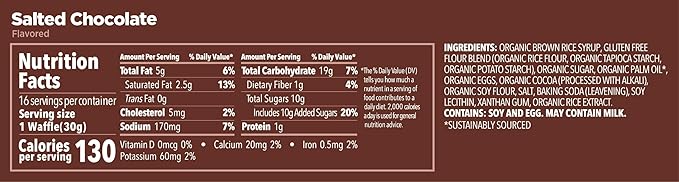 GU Energy Stroopwafel Salted Chocolate Sports Nutrition Waffle, Caffeine-Free, Gluten-Free, and Kosher dairy, On-the-Go Energy for Any Workout, 16 Count