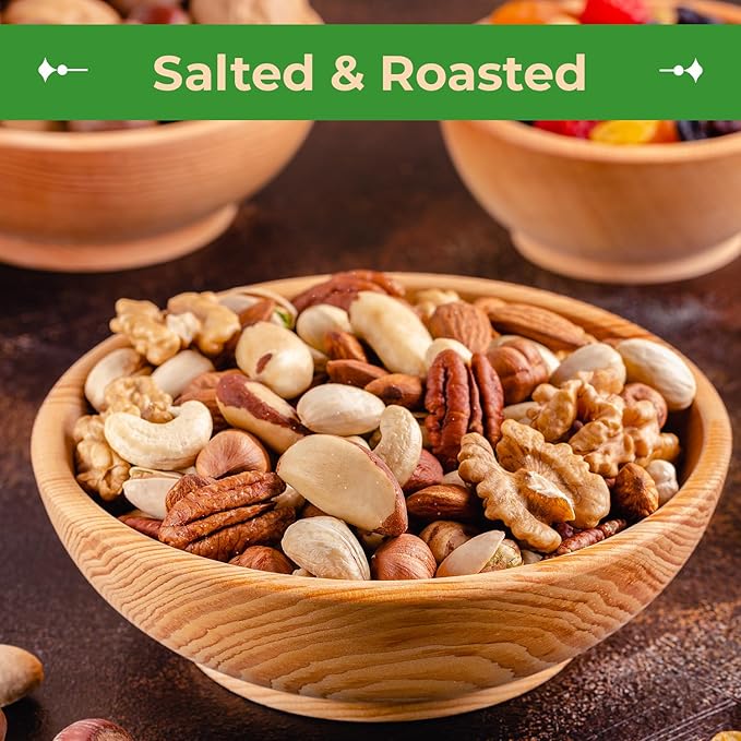 Sincerely Nuts Roasted & Salted Mixed Nuts | Almonds, Cashews, Pecans, Brazil Nuts and Hazelnuts | Healthy Snack - Nutrient Rich Alternative Treat | Vegan, Kosher & Gluten-Free | 5 lb bag