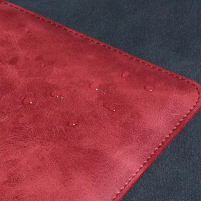Leather Laptop Sleeve 13 Inch Compatible with MacBook Air M4 M3 M2 M1 2025-2018＆MacBook Pro M2 M1 2025-2016,Wear-Resistant and Scratch-Resistant Protective Case Cover,Red