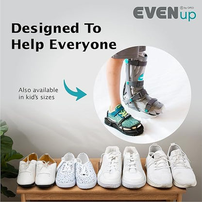 EVENup - Shoe Lift for Walking Boot I Adult Size Large I Shoe Balancer for Use with Fracture Boots or Leg Length Discrepancy I 3 Adjustable Heights for Gait Improvement I Shoe Leveler, Shoe Riser