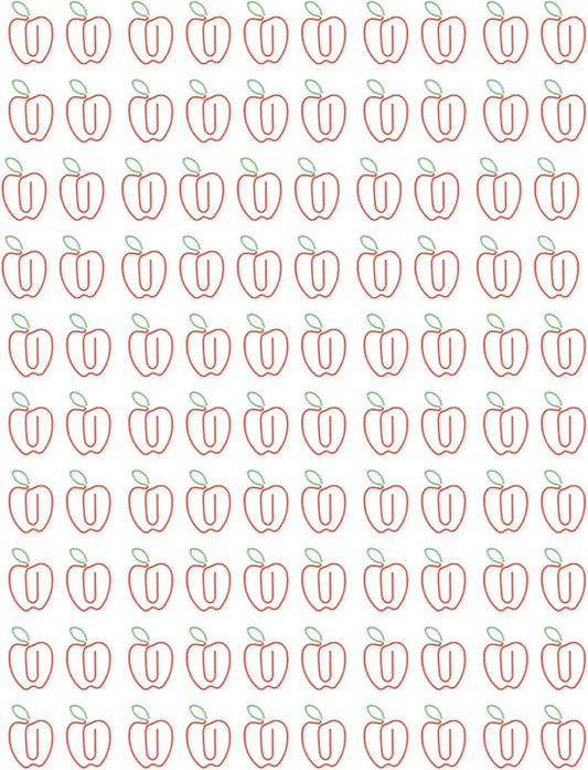 100pcs Cute Fruit Shape Paper Clips Metal Decorative Paperclips Plated Non Slip Mini Clips for Documents and Drawings