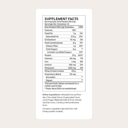 THORNE - Whey Protein Isolate - 21 Grams of Easy-to-Digest Whey Protein Powder - NSF Certified for Sport - Chocolate - 14.79 Ounces - 14 Packets