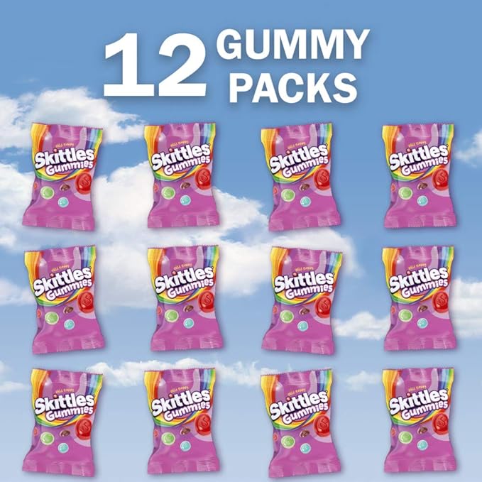 SKITTLES Wild Berry Gummy Candy, 5.8 oz Bag (Pack of 12)