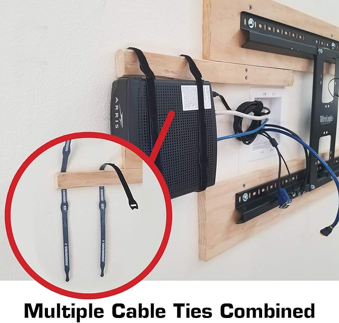 Reusable Cable Ties 1/2" x 8" for Cable Management and Organizing Cords - 30 Pack Bundled with 2 Bonus Cinch Straps (Color)