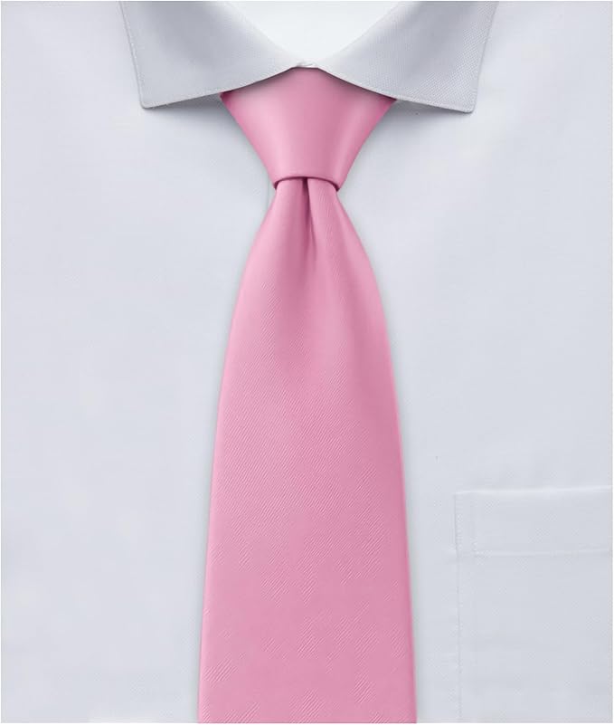 Jacob Alexander Solid Color Mens Tie - Soft-lined Necktie - Timeless Formal Look for Weddings and Business - (Regular Size)