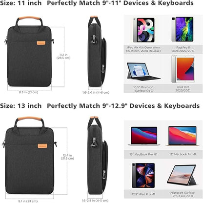NIDOO Tablet Bag 10 inch Laptop Carrying Case 11 inch Shoulder Computer Sleeve for 11" iPad Air M3 M2/ 11" iPad 2025/ iPad Pro M4 M2/ 10.9" iPad Air Gen 4 5/10.6" Lenovo 10.5" Samsung with Handle