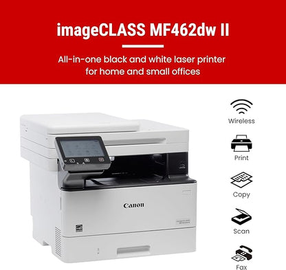 Canon imageCLASS MF462dw II - Wireless Duplex Laser Printer with Print, Copy, Scan, Fax, Expandable Paper Capacity and 3 Year Limited Warranty, 37 PPM